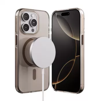 Crong Clear MAG Pro Dėklas, skirtas iPhone 15 Pro su MagSafe (Desert)