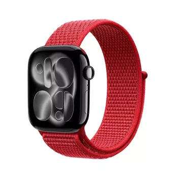 Crong Nylon Sport Loop, skirta Apple Watch 38/40/41/42 mm, raudona