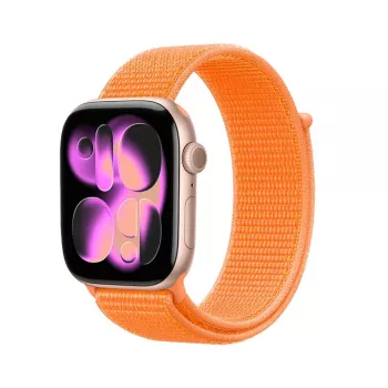 Crong Nylon Sport Loop, skirta Apple Watch 38/40/41/42 mm, oranžinė