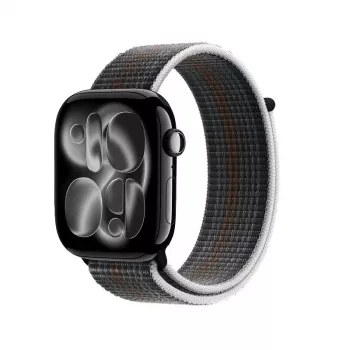 Crong Nylon Sport Loop, skirta Apple Watch 44/45/46/49 mm, pilka