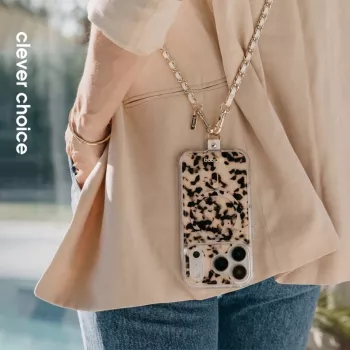 Crong Phone Crossbody – Lanyard Strap for Phone (White Twist)