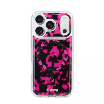 Crong Deluxe MAG Cover - Dėklas, skirtas iPhone 17 Pro MagSafe (Pink Tortoise)