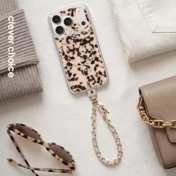 Crong Phone Charm Pearl Twist – elegantiškas raktų pakabukas telefono dėklui