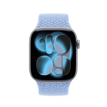 Crong Wave Band Braided Nylon Solo Loop, skirta Apple Watch 38/40/41/42 mm, mėlyna