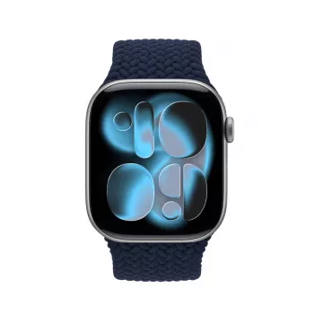Crong Wave Band Braided Fabric Watch Band for Apple Watch 38/40/41/42 mm (Navy Blue)