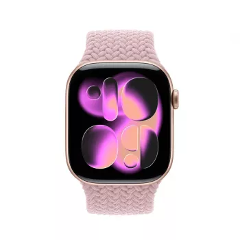 Crong Wave Band Braided Nylon Solo Loop, skirta Apple Watch 38/40/41/42 mm, rožinė