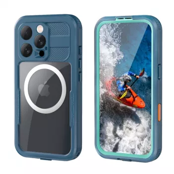 Crong Seal Cover Waterproof IP68 Case for iPhone 16 Pro (Marine)
