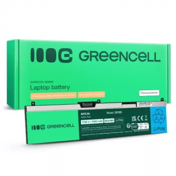 Greencell NYFJH-6C Nešiojamojo kompiuterio baterija, skirta Dell Precision 15 7530 7540 7740, 97Wh, 11,4V, 8500mAh, juoda