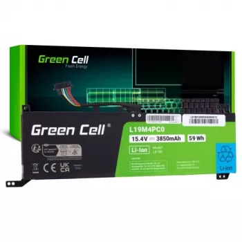 Green Cell L19M4PC0 akumuliatorius, skirtas Lenovo Legion 5/5P/7, 60Wh, 15,36V, 3900mAh, 4 elementų, Li-ion, juodas