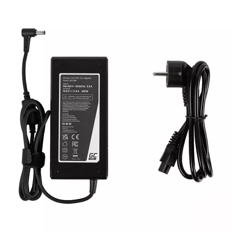 Green Cell PRO 19.5V 11.8A 230W nešiojamojo kompiuterio maitinimo adapteris, skirtas Asus ROG Strix G531GU