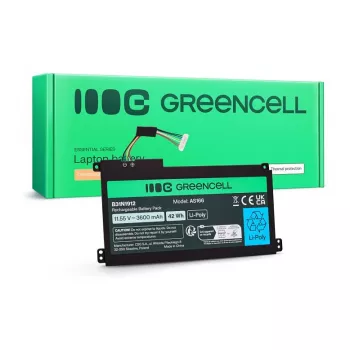 Green Cell Akumuliatorius, skirta ASUS C31N1912 / B31N1912, 3 elementai, 42 Wh, 11,55 V, Li-ion polimeras, juoda