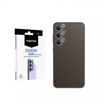 MyScreen Diamond Glass Camera Lens Cover, skirta Samsung Galaxy S24 – juoda