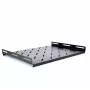 RACKTEL RL-P600S 1U fiksuota lentyna 19 colių stovui, 600 mm gylis, juoda (RAL 9004), 50 kg talpa