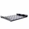 RACKTEL RL-P600S 1U fiksuota lentyna 19 colių stovui, 600 mm gylis, juoda (RAL 9004), 50 kg talpa