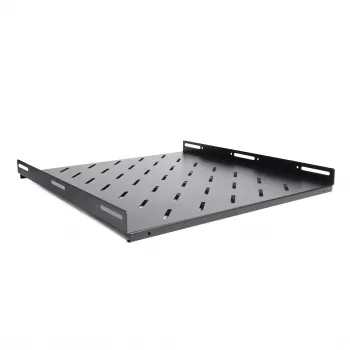 RACKTEL RL-P800S 1U 19 colių fiksuota lentyna 800 mm gylio, 80 kg talpa, juoda