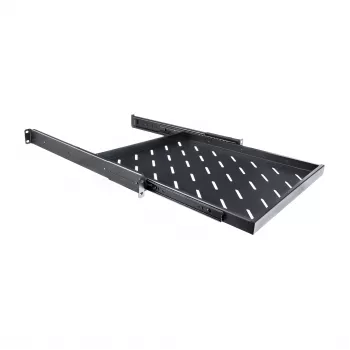 RACKTEL RL-P800W 1U 19 colių ištraukiama lentyna 800 mm gylio stovui, 50 kg talpa, juoda