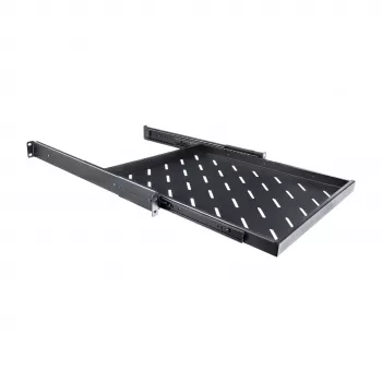 RACKTEL RL-P800W 1U 19 colių ištraukiama lentyna 800 mm gylio stovui, 50 kg talpa, juoda