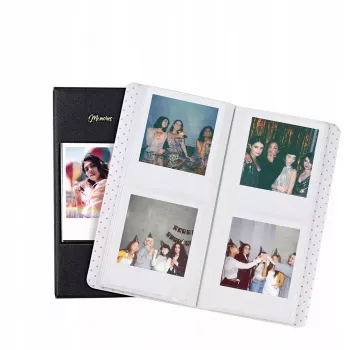 LOVEINSTANT Fotoalbumas 64 nuotraukoms, suderinamas su Fuji Instax Wide, Square, Polaroid 600, SX-70, Now, i-Type – baltas