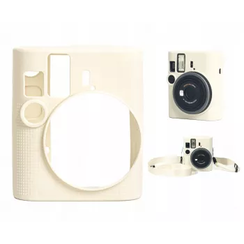 LOVEINSTANT Silicone Protective Case, Fujifilm Instax Mini 41 – White/Beige