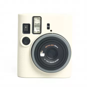 LOVEINSTANT Silicone Protective Case, Fujifilm Instax Mini 41 – White/Beige