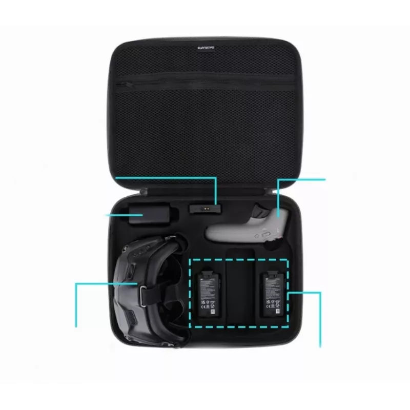 SUNNYLIFE Hard Shell Carrying Case for DJI Avata, Goggles 2, and Controller - Black