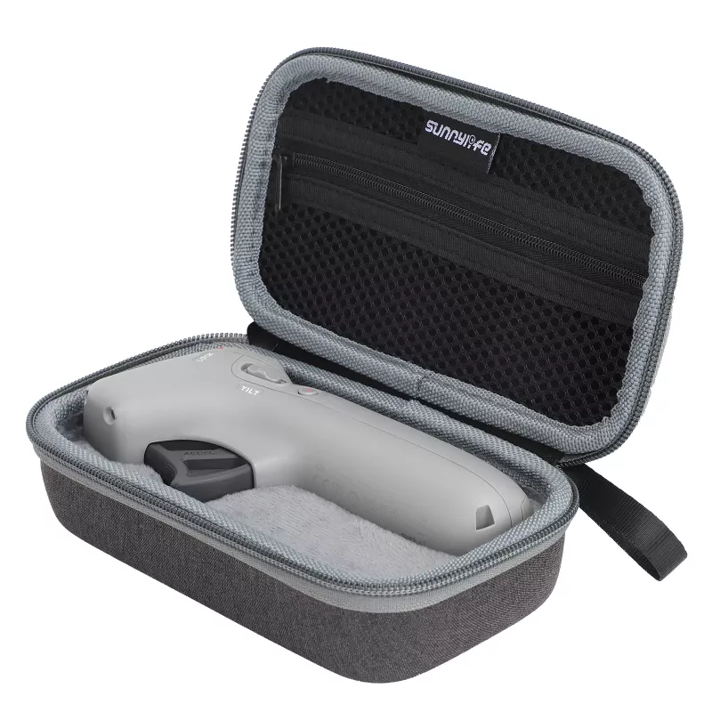 SUNNYLIFE Protective Case for DJI Motion Controller - Semi-Hard PU Leather EVA Carrying Bag (Black)