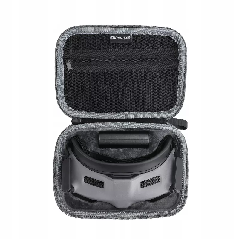 SUNNYLIFE Protective Carrying Case for DJI Goggles 2 – pilkai juodas kieto korpuso dėklas su EVA putomis