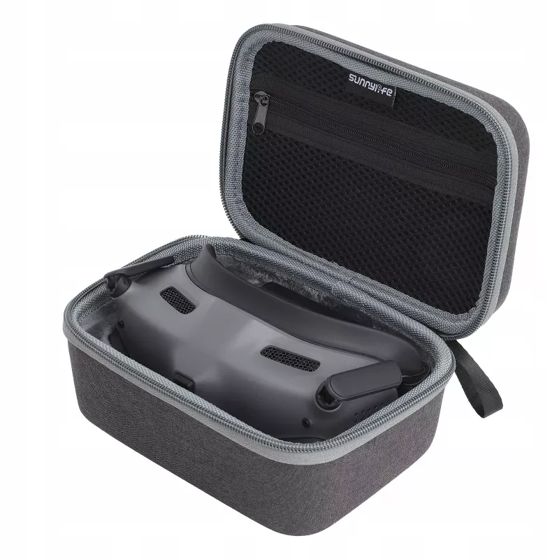 SUNNYLIFE Protective Carrying Case for DJI Goggles 2 – pilkai juodas kieto korpuso dėklas su EVA putomis