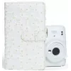 LOVEINSTANT Fotoalbumas, skirtas Fujifilm Instax Mini / Xiaomi / Polaroid / Canon / HP / Kodak – Baltas, siuvinėtas