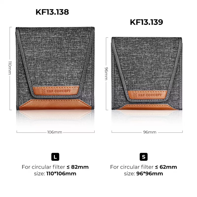 KF dėklas 3 filtrų 67mm 72mm 74mm 77mm 82mm Kf13.138