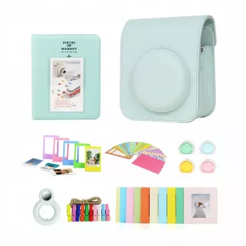 LOVEINSTANT 8-in-1 Aksesuarų rinkinys, skirtas Fujifilm Instax Mini 12, mėtų žalia