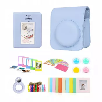 LOVEINSTANT 8-in-1 Aksesuarų rinkinys, skirtas Fujifilm Instax Mini 12 – mėlynas