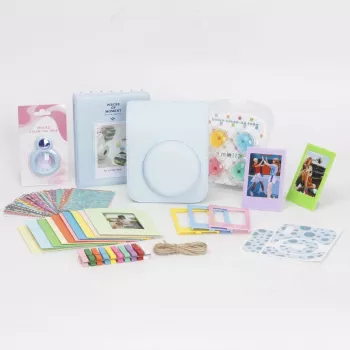 LOVEINSTANT 8-in-1 Aksesuarų rinkinys, skirtas Fujifilm Instax Mini 12 – mėlynas
