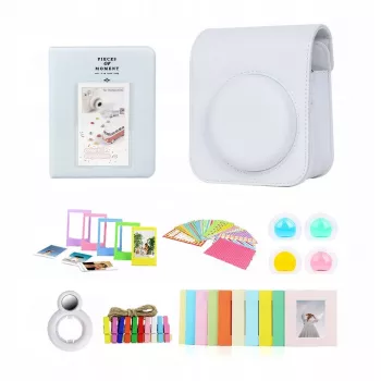 LOVEINSTANT 8-in-1 priedų rinkinys, skirtas Fujifilm Instax Mini 12 – balta