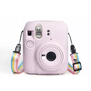 LOVEINSTANT Silicone Protective Case for Fujifilm Instax Mini 12 - Pink