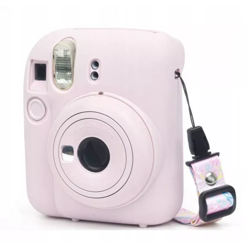 LOVEINSTANT Silicone Protective Case for Fujifilm Instax Mini 12 - Pink