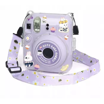 LOVEINSTANT Dėklas Fujifilm Instax Mini 12 - Sweet Rabbit su lipdukais