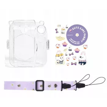 LOVEINSTANT Dėklas Fujifilm Instax Mini 12 - Sweet Rabbit su lipdukais