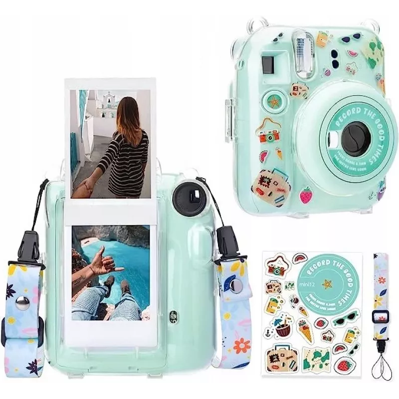 LOVEINSTANT Dėklas, skirtas Fujifilm Instax Mini 12, su lipdukais / Holiday Time