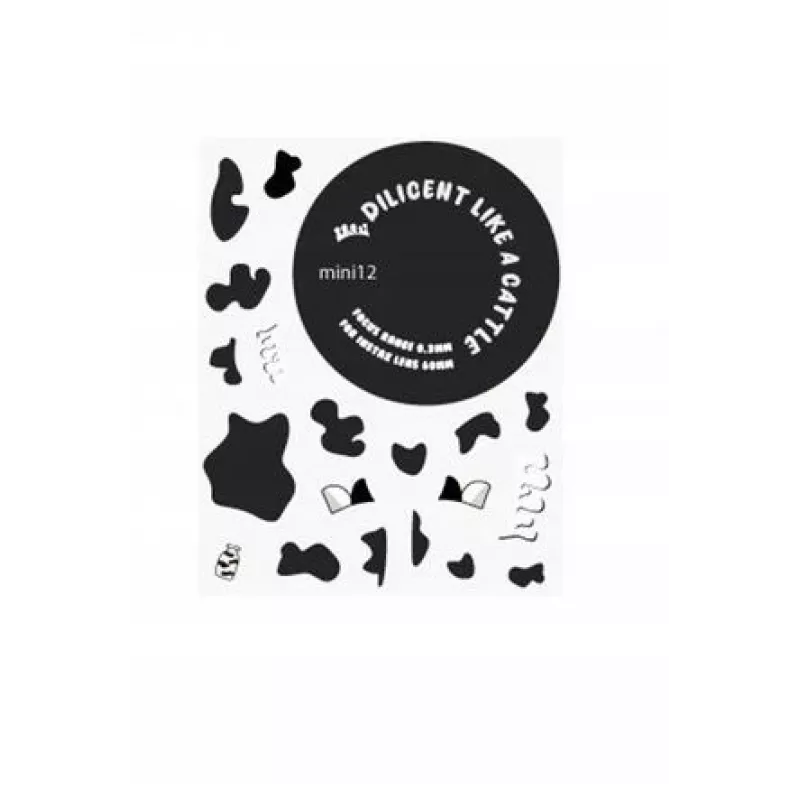 LOVEINSTANT Dėklas, skirtas Fujifilm Instax Mini 12 su lipdukais – karvės raštas