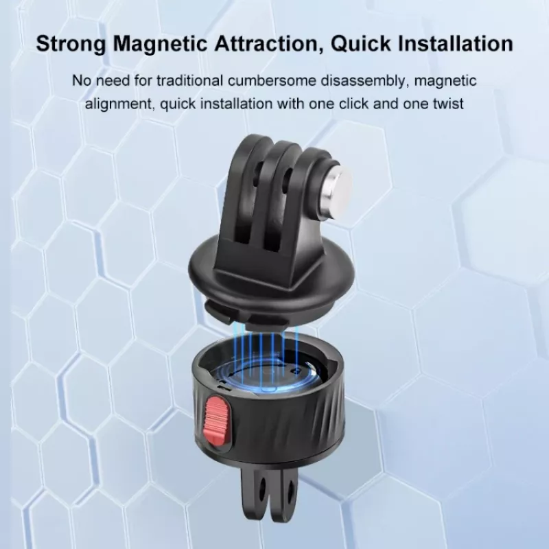 PULUZ Magnetinis greito atsegimo laikiklis GoPro Hero 11 10 9 8 7 6 5 4 / SJCAM / Xiaomi / DJI – PU706b