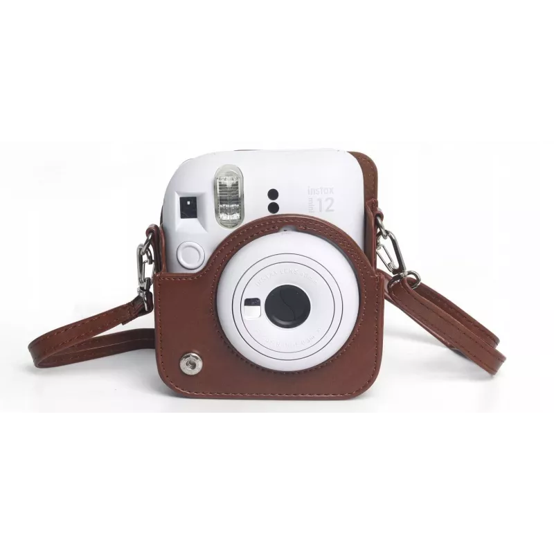 LOVEINSTANT Protective Case Shoulder Bag for Fujifilm Instax Mini 12 - Brown