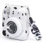 LOVEINSTANT Dėklas, skirtas Fujifilm Instax Mini 12 – karvės raštas su blizgučiais, lipdukais ir nuotraukų kišene