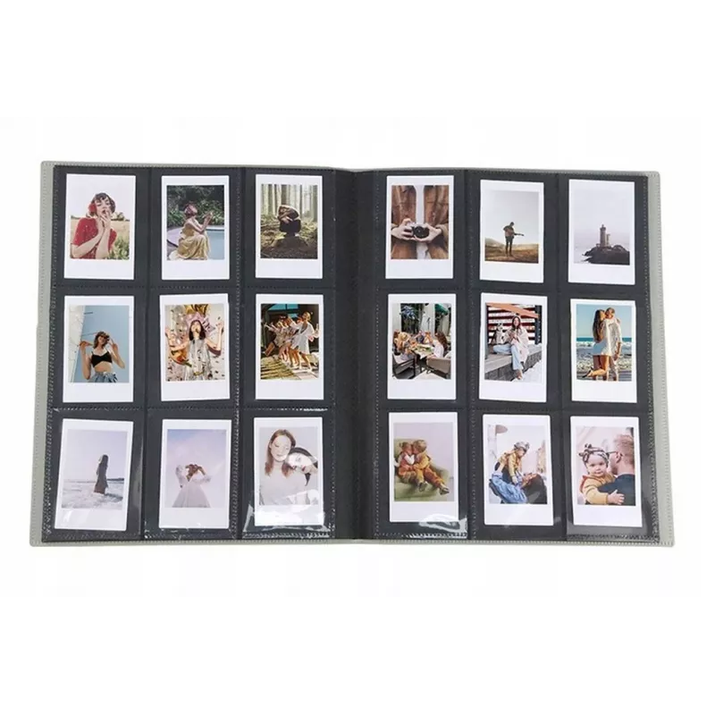 LOVEINSTANT Fotoalbumas 360 nuotraukoms, suderinamas su Fujifilm Instax Mini / Xiaomi / Polaroid / Canon / HP / Kodak, baltas