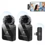 PULUZ PU648B 2x belaidis lavalier mikrofonas USB-C įrenginiams – 2,4 GHz, omnidirectional, Plug and Play