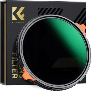 K&F Concept Hybridinis filtras 2-in-1 58mm CPL poliarizatorius + kintamas ND4-ND64 Gray Fader KF01.1913
