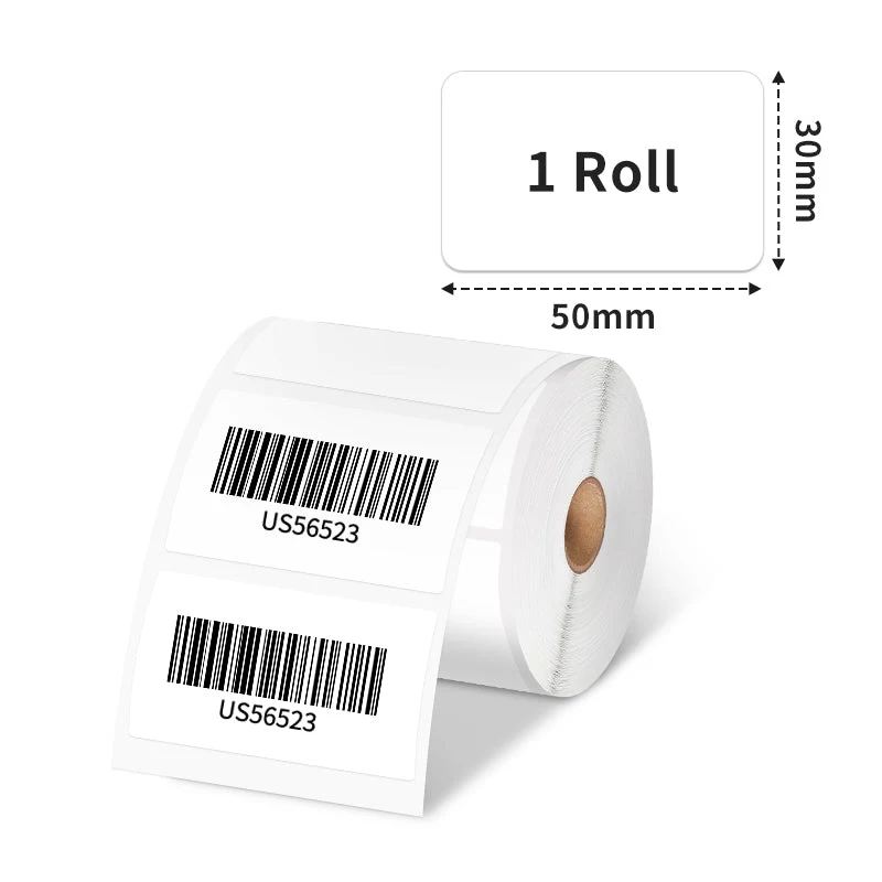 Phomemo 230 Labels 50x30mm Direct Thermal Adhesive Labels for M110 M120 M200 M220 M221 / XP5030-230
