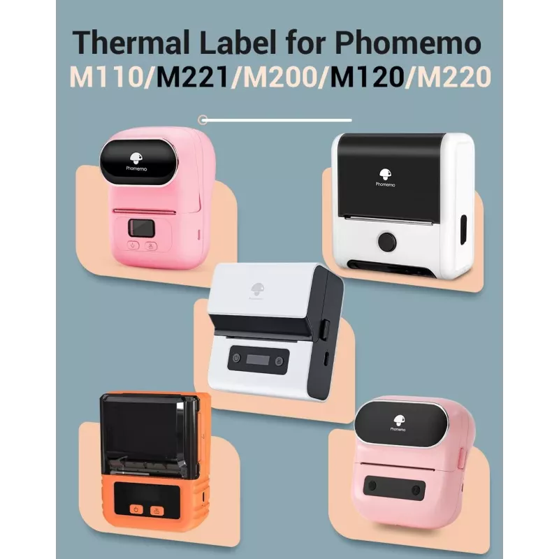 Phomemo 230 Labels 50x30mm Direct Thermal Adhesive Labels for M110 M120 M200 M220 M221 / XP5030-230