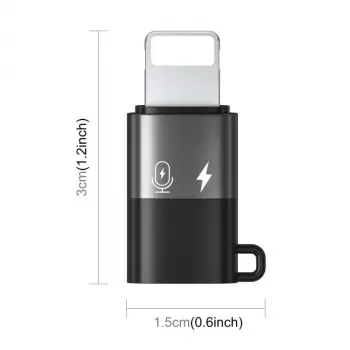PULUZ Lightning į USB-C OTG adapteris, juodas (PU649B)