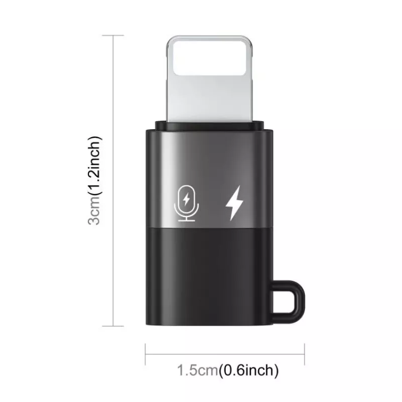 PULUZ Lightning į USB-C OTG adapteris, juodas (PU649B)